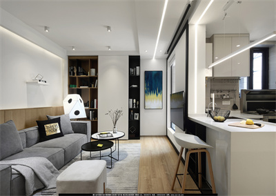 静安老房爆改成时尚二居室